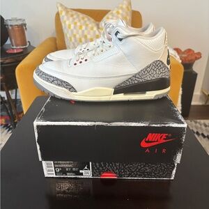 Air Jordan Men’s Retro 3, white cement
